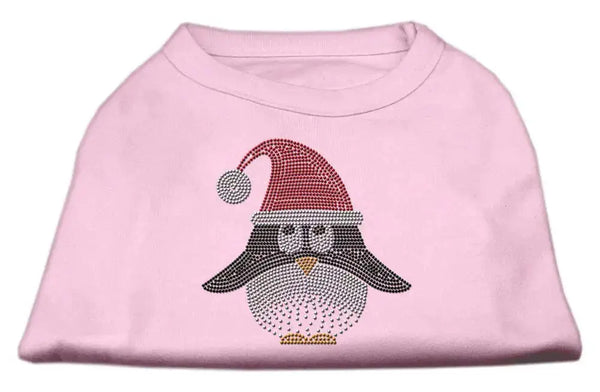 Santa-Penguin-Rhinestone-Dog-Shirt-Light-Pink-Xl-GreatEagleInc-318720169