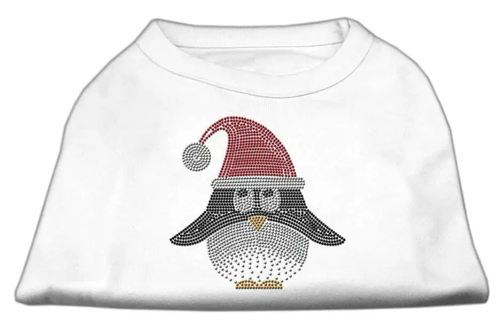 Santa-Penguin-Rhinestone-Dog-Shirt-White-Xs-GreatEagleInc-318720392