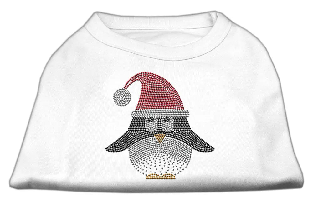 Santa Penguin Rhinestone Dog Shirt White Xs Default Title