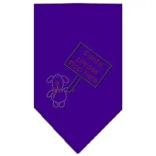 Santa-Please-Stop-Here-Rhinestone-Bandana-Purple-Large-GreatEagleInc-319003444