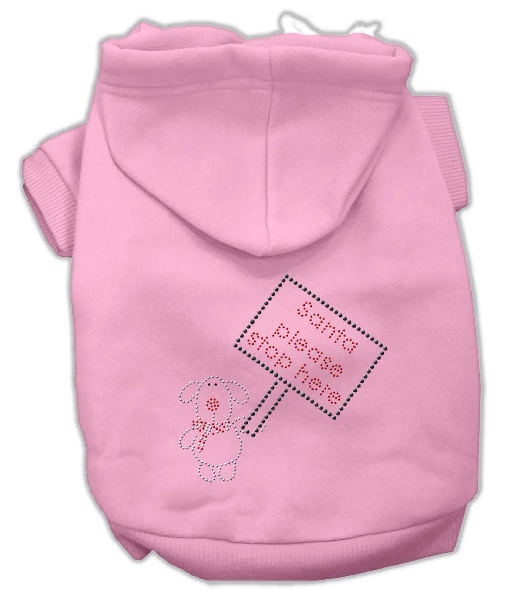 Santa Stop Here Hoodies Pink Xxl Default Title