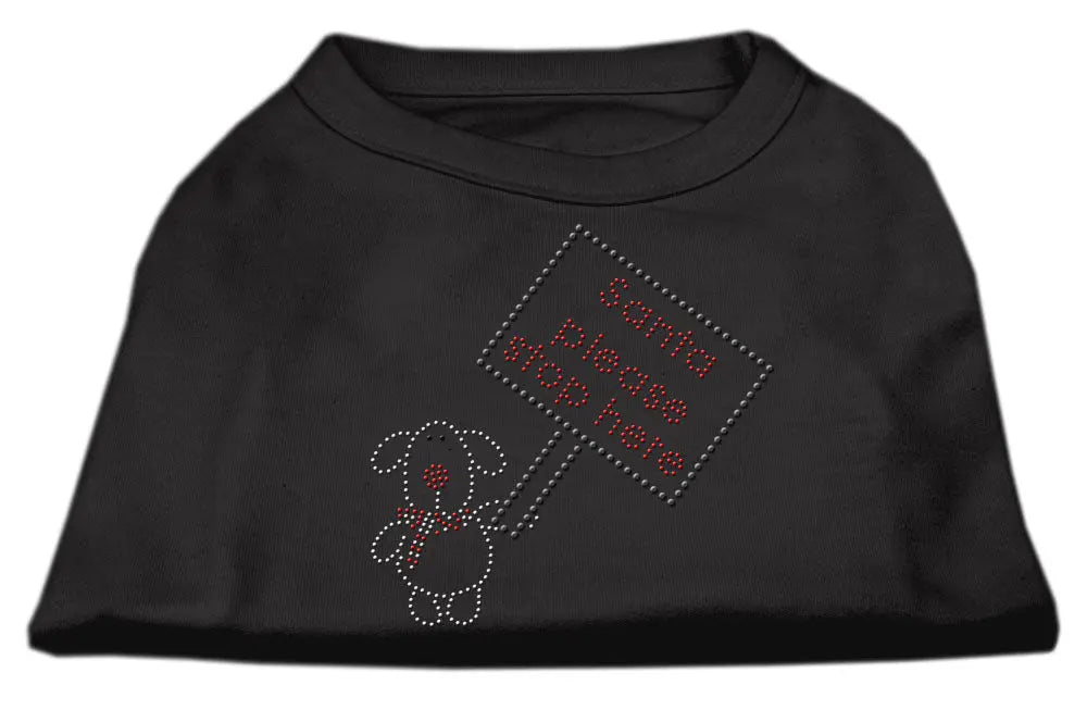 Santa Stop Here Shirts Black Md Default Title