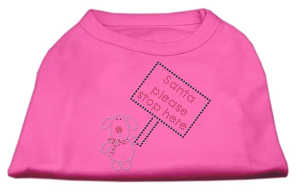 Santa Stop Here Shirts Bright Pink Sm Default Title