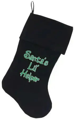 Santa_s-Lil_-Helper-Screen-Print-18-Inch-Velvet-Christmas-Stocking-Black-GreatEagleInc-318595165