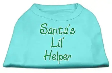 Santa_s-Lil_-Helper-Screen-Print-Shirt-Aqua-Xl-GreatEagleInc-318859188