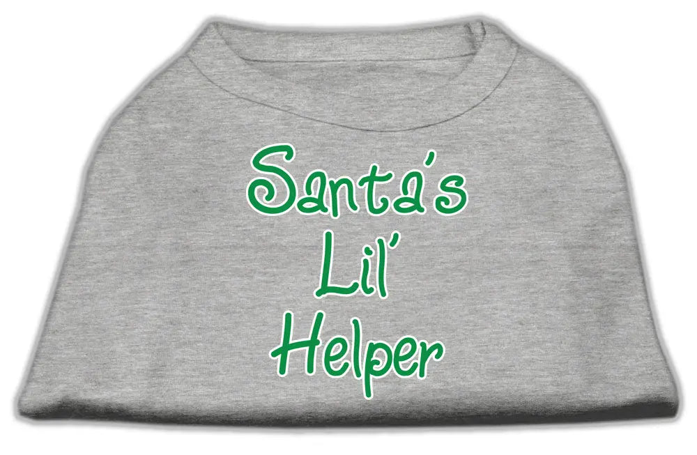 Santa's Lil' Helper Screen Print Shirt Grey Lg Default Title