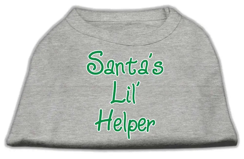 Santa_s-Lil_-Helper-Screen-Print-Shirt-Grey-Lg-GreatEagleInc-318858953