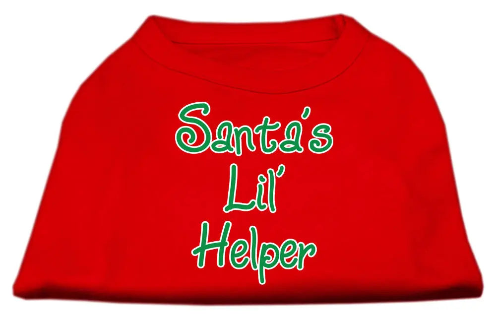 Santa's Lil' Helper Screen Print Shirt Red Xxl Default Title