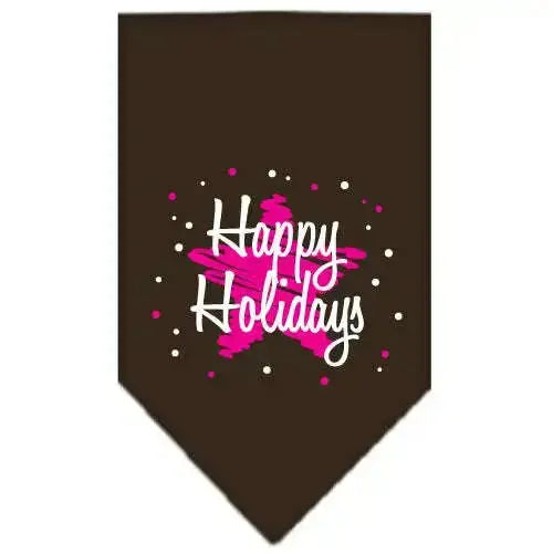 Scribble-Happy-Holidays-Screen-Print-Bandana-Cocoa-Large-GreatEagleInc-319816237