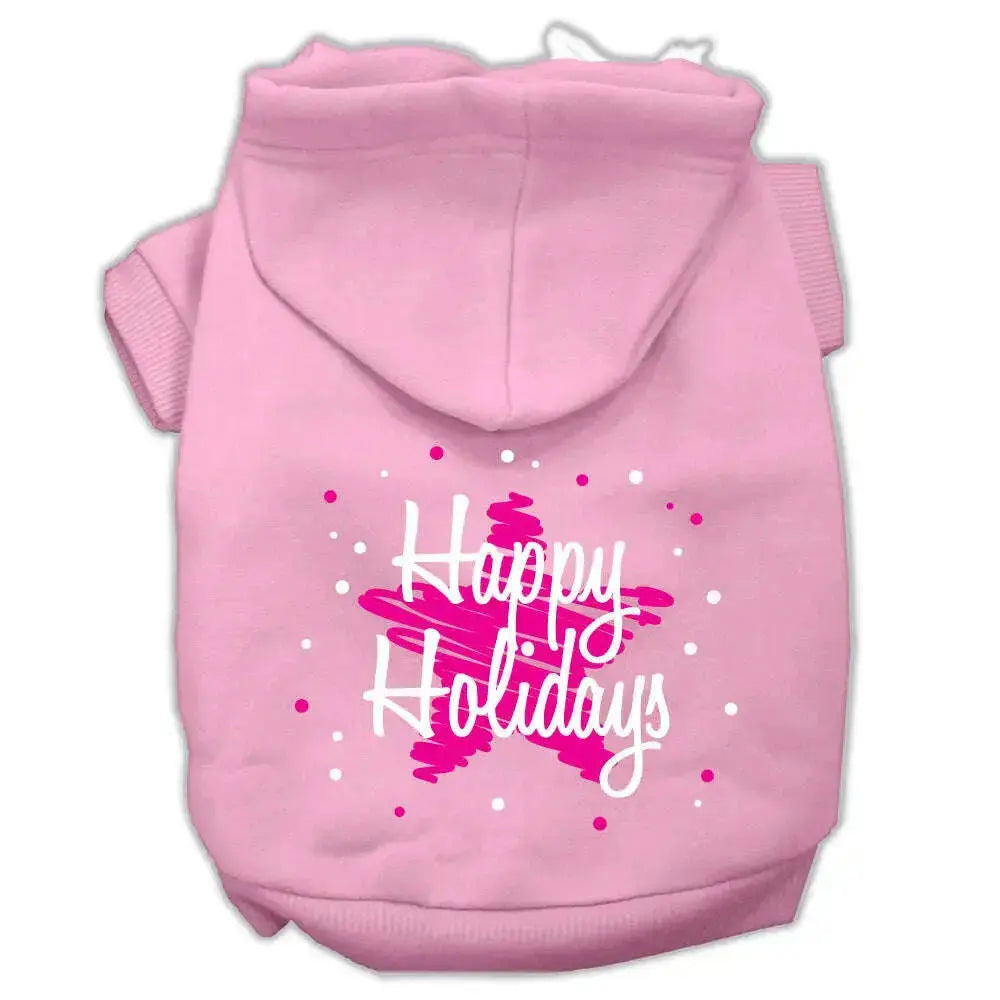 Scribble-Happy-Holidays-Screenprint-Pet-Hoodies-Light-Pink-Size-Xxl-GreatEagleInc-333964614
