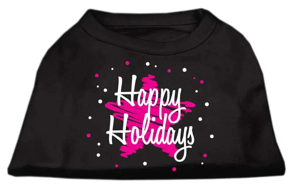 Scribble-Happy-Holidays-Screenprint-Shirts-Black-Xxl-GreatEagleInc-318860463