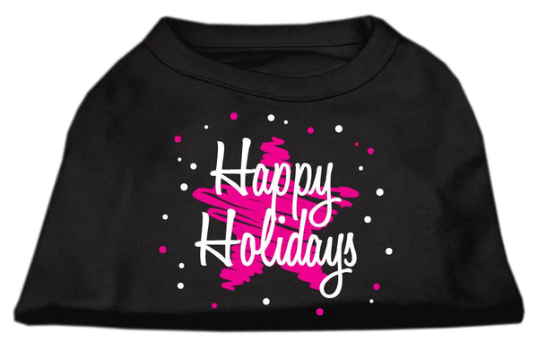 Scribble Happy Holidays Screenprint Shirts Black Xxl Default Title