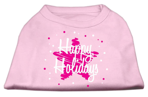 Scribble Happy Holidays Screenprint Shirts Light Pink Xl Default Title