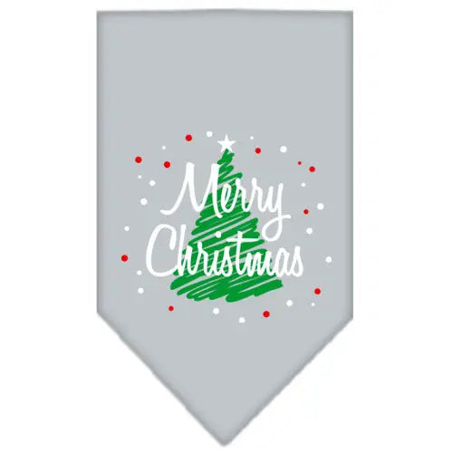 Scribble Merry Christmas Screen Print Bandana Grey Large Default Title