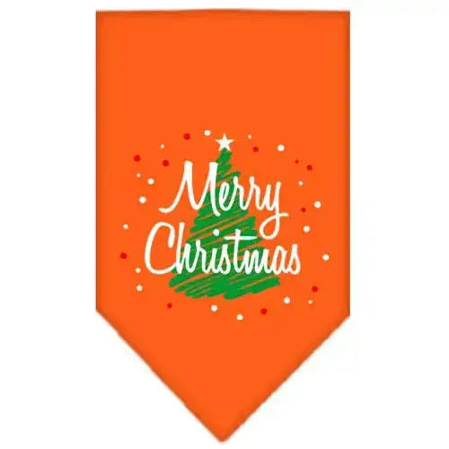 Scribble-Merry-Christmas-Screen-Print-Bandana-Orange-Large-GreatEagleInc-319818185