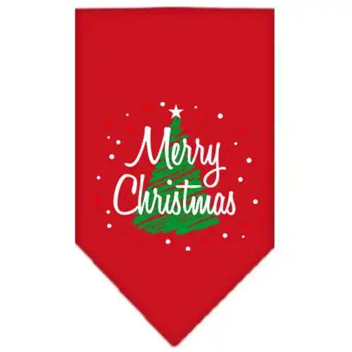 Scribble-Merry-Christmas-Screen-Print-Bandana-Red-Small-GreatEagleInc-319816786