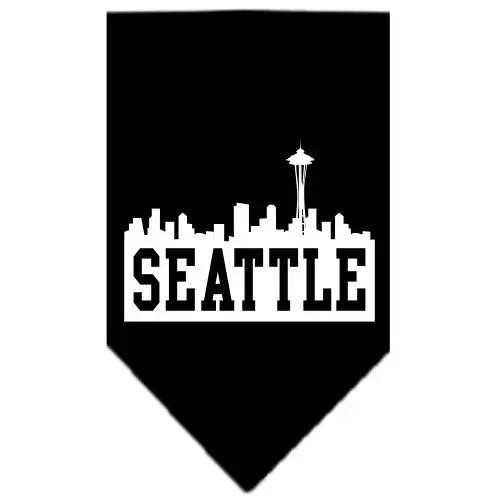 Seattle Skyline Screen Print Bandana Black Small Default Title