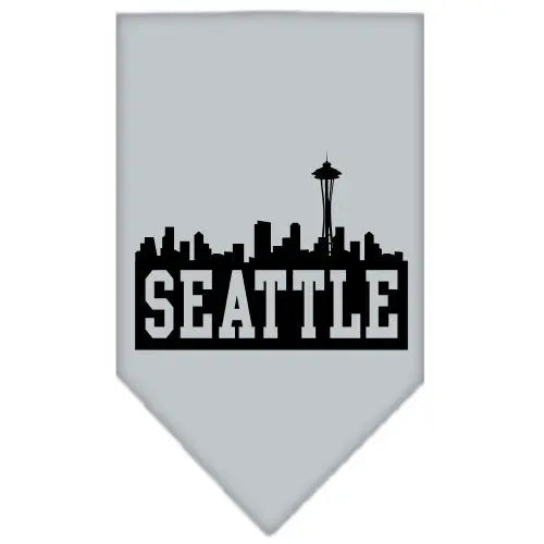 Seattle Skyline Screen Print Bandana Grey Small Default Title