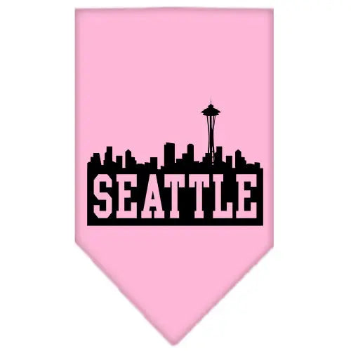 Seattle Skyline Screen Print Bandana Light Pink Small Default Title