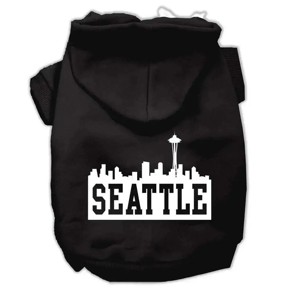 Seattle-Skyline-Screen-Print-Pet-Hoodies-Black-Size-Xs-GreatEagleInc-319652649