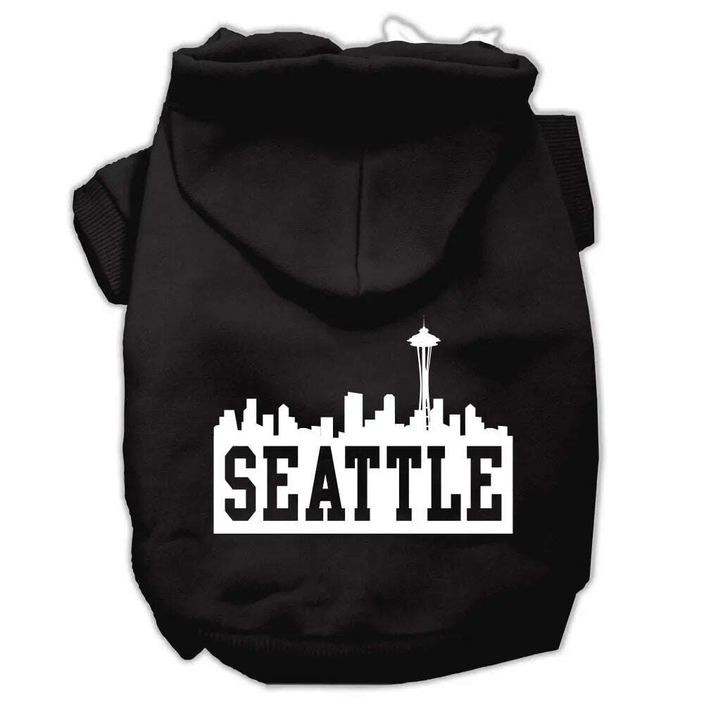 Seattle-Skyline-Screen-Print-Pet-Hoodies-Black-Size-Xxl-GreatEagleInc-319751590