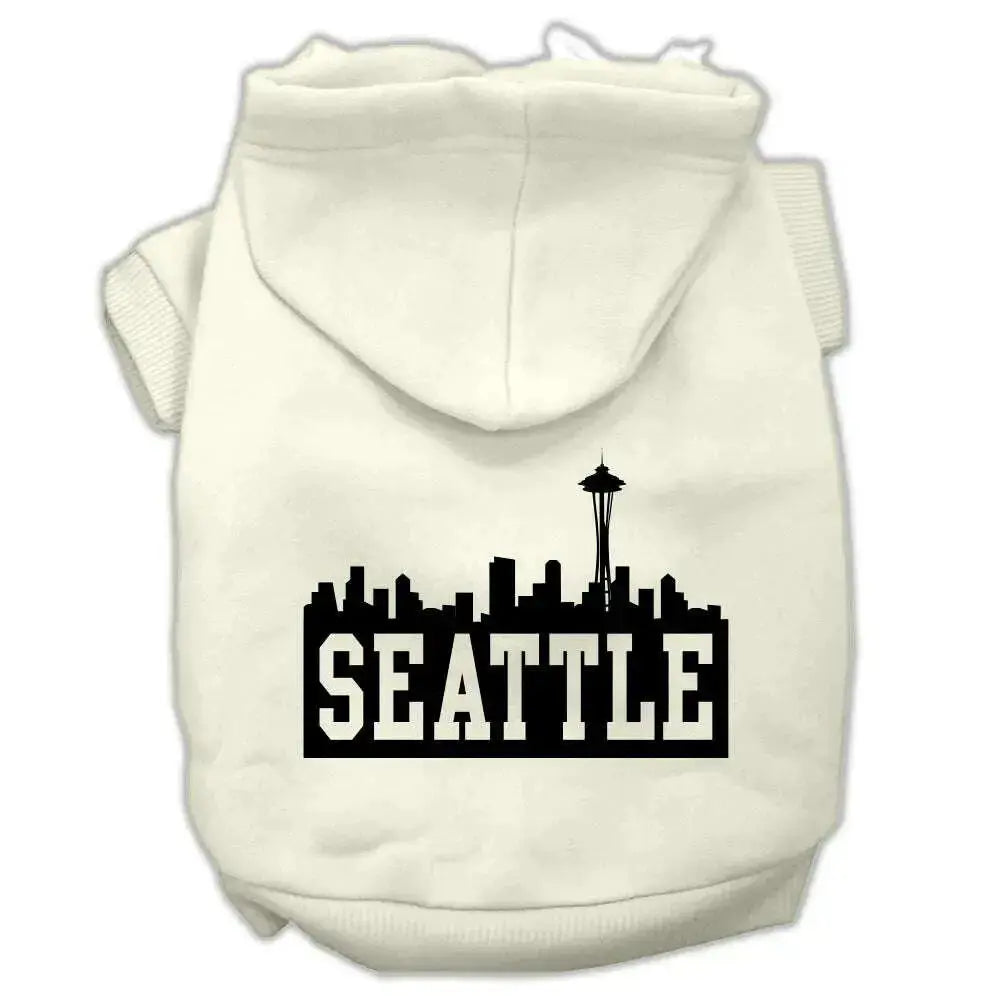 Seattle-Skyline-Screen-Print-Pet-Hoodies-Cream-Size-Med-GreatEagleInc-319655621