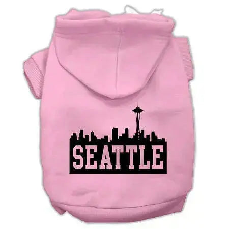 Seattle-Skyline-Screen-Print-Pet-Hoodies-Light-Pink-Size-Xl-GreatEagleInc-319653089