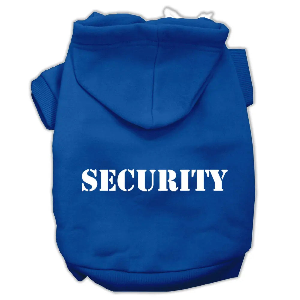 Security Screen Print Pet Hoodies Blue Size Med Default Title