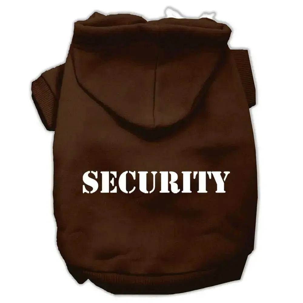 Security-Screen-Print-Pet-Hoodies-Brown-Size-Med-GreatEagleInc-319719353