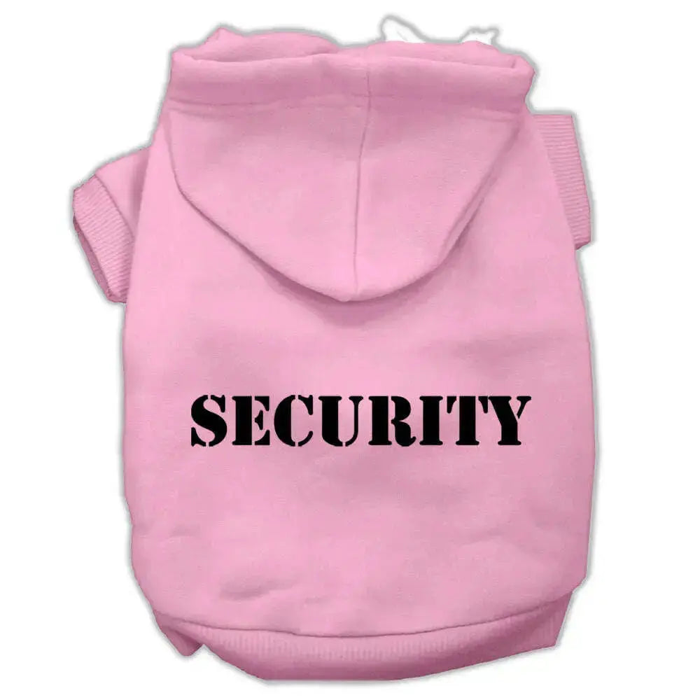 Security-Screen-Print-Pet-Hoodies-Light-Pink-Size-W-Black-Size-Text-Med-GreatEagleInc-319719010