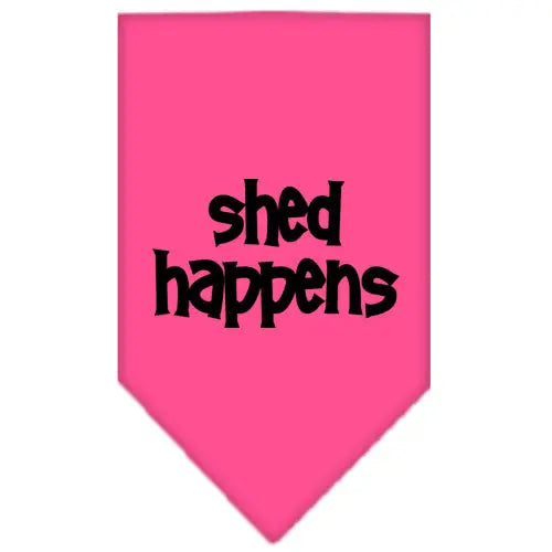 Shed Happens Screen Print Bandana Bright Pink Small Default Title
