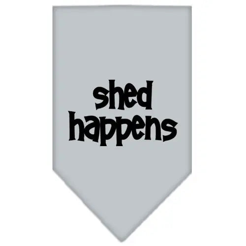 Shed Happens Screen Print Bandana Grey Small Default Title