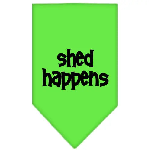 Shed Happens Screen Print Bandana Lime Green Large Default Title