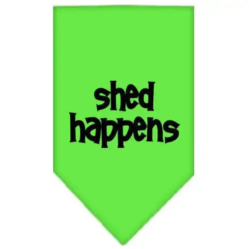 Shed-Happens-Screen-Print-Bandana-Lime-Green-Small-GreatEagleInc-318951467