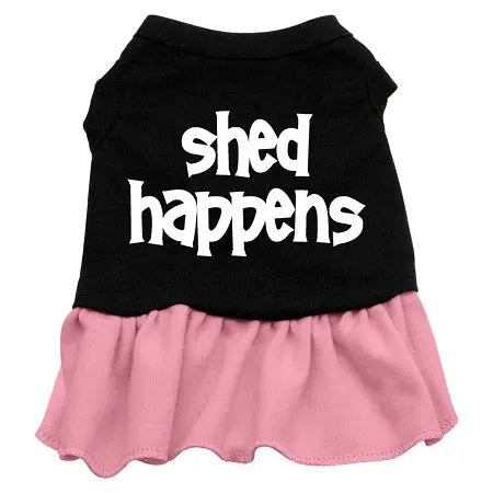 Shed Happens Screen Print Dress Black With Light Pink Lg Default Title