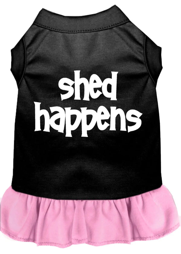 Shed Happens Screen Print Dress Black With Light Pink Xs Default Title