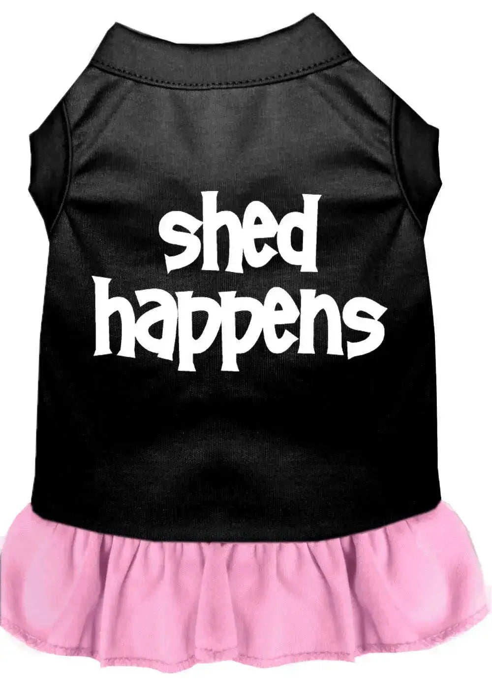 Shed-Happens-Screen-Print-Dress-Black-With-Light-Pink-Xxl-GreatEagleInc-319234165