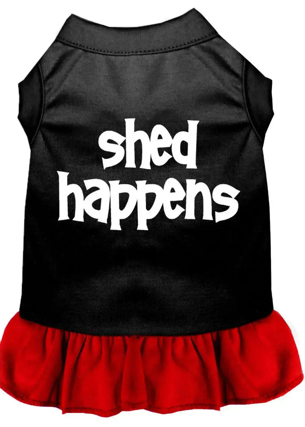 Shed-Happens-Screen-Print-Dress-Black-With-Red-Xxxl-GreatEagleInc-318621868