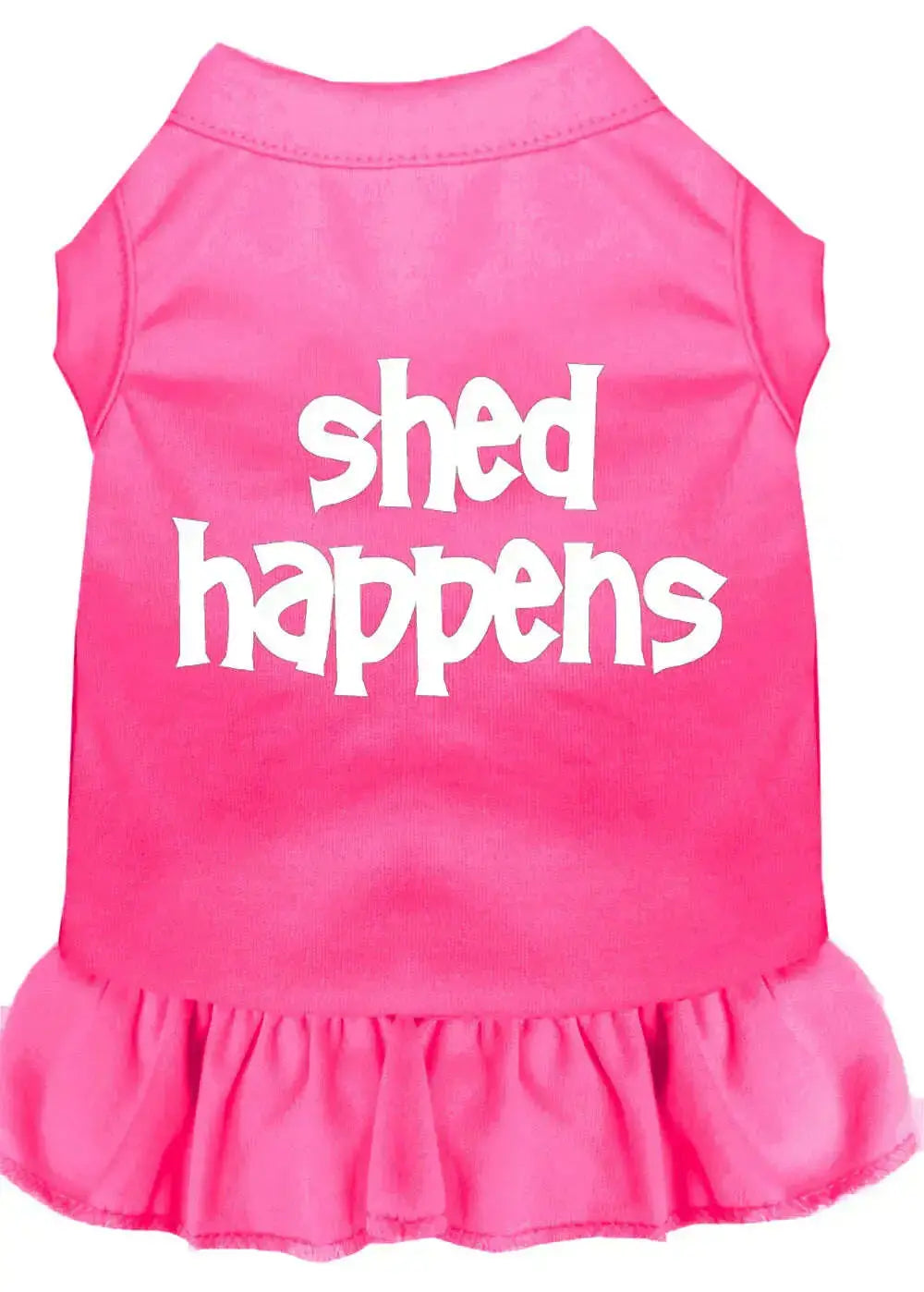 Shed-Happens-Screen-Print-Dress-Bright-Pink-Lg-GreatEagleInc-319237415