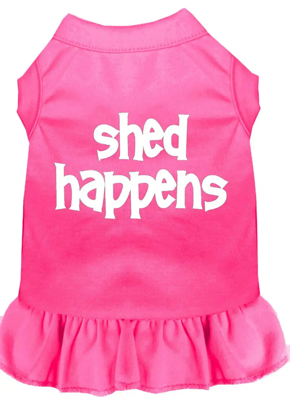 Shed-Happens-Screen-Print-Dress-Bright-Pink-Med-GreatEagleInc-318621769