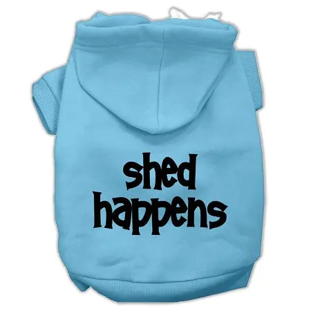 Shed Happens Screen Print Pet Hoodies Baby Blue Size Xxl Default Title