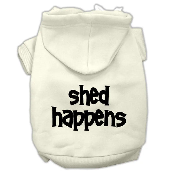 Shed Happens Screen Print Pet Hoodies Cream Size Xxl Default Title