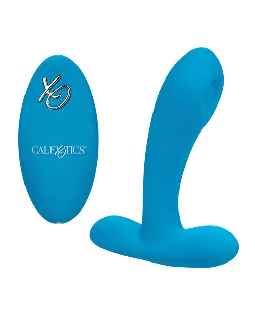Silicone Pulsing Pleaser W-remote - Blue California Exotic Novelties