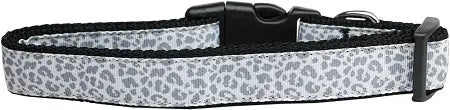 Silver Leopard Nylon Dog Leash 3/8 Inch Wide 6ft Long Default Title