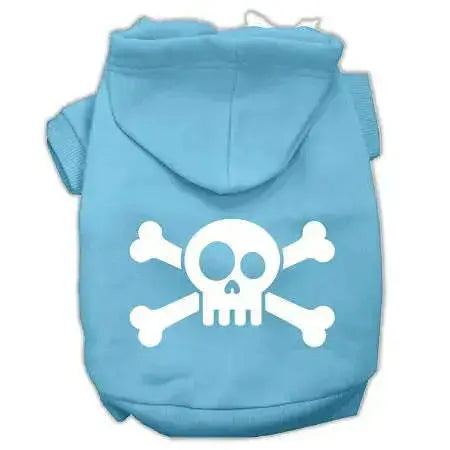 Skull-Crossbone-Screen-Print-Pet-Hoodies-Baby-Blue-Size-Xxl-GreatEagleInc-319903311