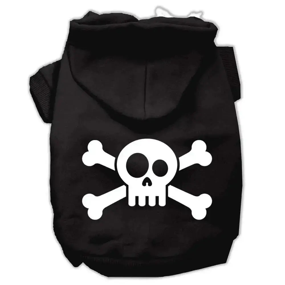 Skull-Crossbone-Screen-Print-Pet-Hoodies-Black-Size-Xl-GreatEagleInc-319904912