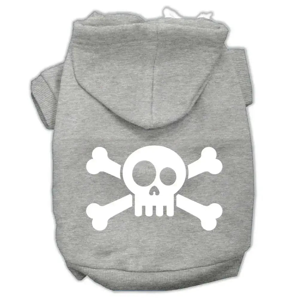 Skull-Crossbone-Screen-Print-Pet-Hoodies-Grey-Size-Xs-GreatEagleInc-319903770