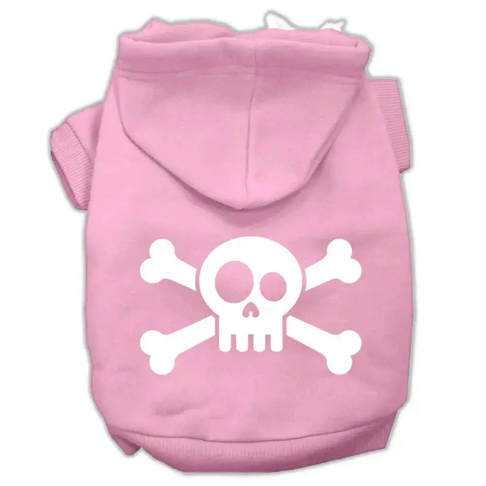 Skull-Crossbone-Screen-Print-Pet-Hoodies-Light-Pink-Size-Xs-GreatEagleInc-319903686