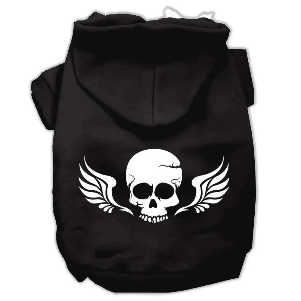 Skull-Wings-Screen-Print-Pet-Hoodies-Black-Size-Sm-GreatEagleInc-319900157