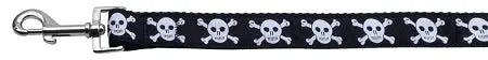 Skulls Nylon Dog Leash 5/8 Inch Wide 6ft Long Default Title